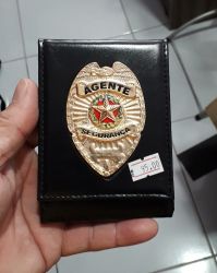 Carteira Agente Segurança Privada Xerife em Couro Legitimo